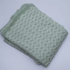 Pista Green Colour Mal Chanderi Embroidery