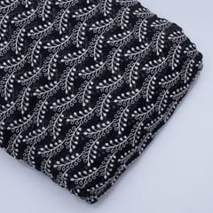 Black Colour Mal Chanderi Embroidery