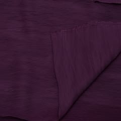 Wine Colour Pleated Georgette