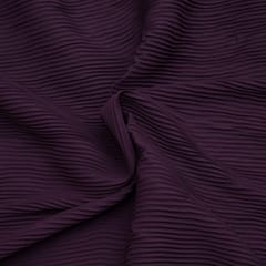 Wine Colour Pleated Georgette