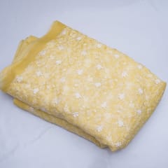 Lemon Colour Pure Organza Embroidery