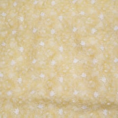 Lemon Colour Pure Organza Embroidery