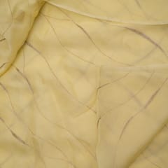Yellow Colour Pure Organza Embroidery