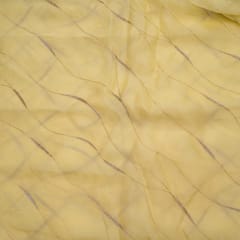 Yellow Colour Pure Organza Embroidery
