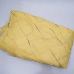 Yellow Colour Pure Organza Embroidery