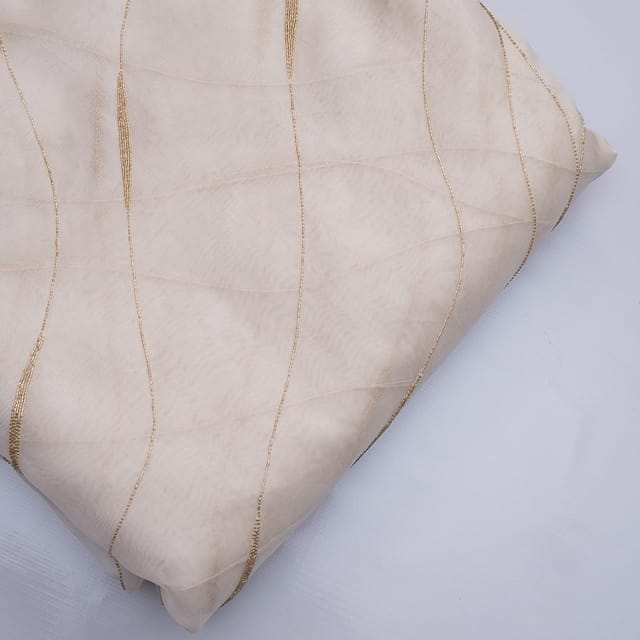 White Colour Pure Organza Embroidery