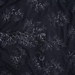 Black Colour Imported Georgette Embroidery
