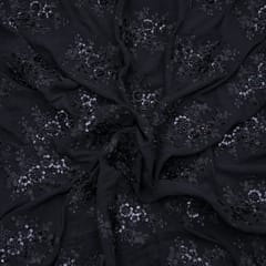 Black Colour Imported Georgette Embroidery