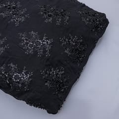 Black Colour Imported Georgette Embroidery