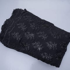 Black Colour Imported Georgette Embroidery