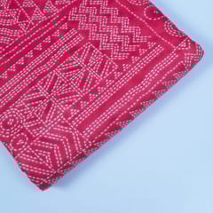 Majenta Colour Cotton Printed Fabric
