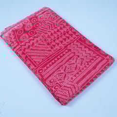 Majenta Colour Cotton Printed Fabric