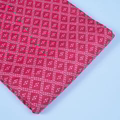 Majenta Colour Cotton Printed Fabric
