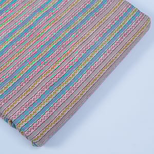 Grey Colour Cotton Printed Fabric