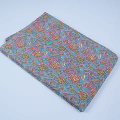 Blue Colour Cotton Printed Fabric