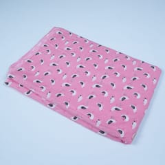 Pink Colour Cotton Printed Fabric
