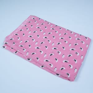 Pink Colour Cotton Printed Fabric