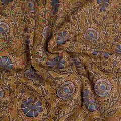 Brown Colour Cotton Printed Fabric