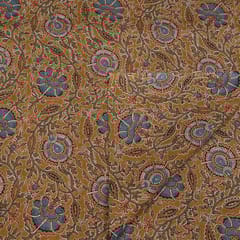 Brown Colour Cotton Printed Fabric