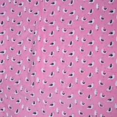 Pink Colour Cotton Printed Fabric