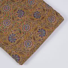 Brown Colour Cotton Printed Fabric