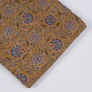 Brown Colour Cotton Printed Fabric