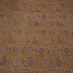 Brown Colour Cotton Printed Fabric