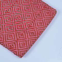 Red Colour Cotton Printed Fabric