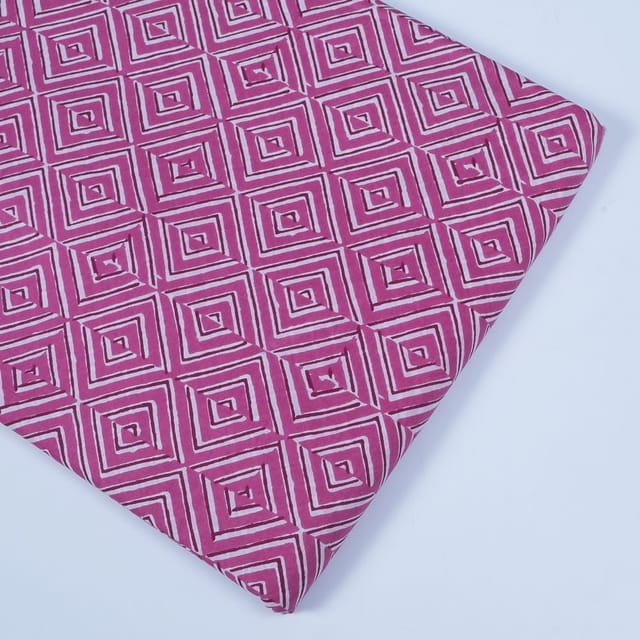 Purple Colour Cotton Printed Fabric
