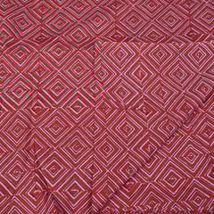 Red Colour Cotton Printed Fabric