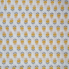 Cream Colour Cotton Printed Fabric