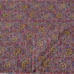 Maroon Colour Cotton Printed Fabric