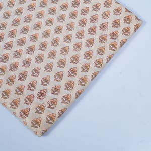 Light Beige Colour Cotton Rapid Printed Fabric
