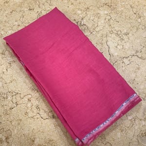 Hot Pink Colour  Pure Linen 60 Lea fabric