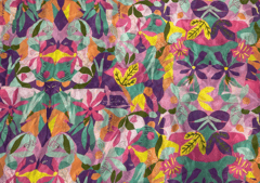 MultiColour Floral Printed Chiffon Fabric