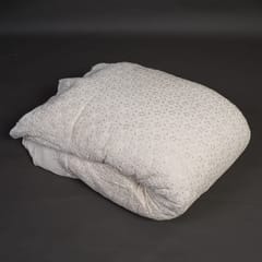 White Colour Dyeable Georgette Embroidered Fabric