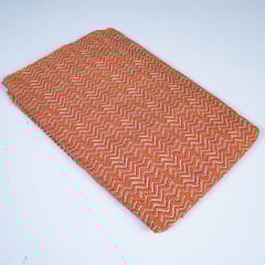 Rust Colour Cotton Kantha Print
