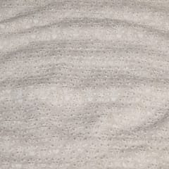 White Colour Dyeable Georgette Embroidered Fabric