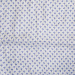 Grey Colour Muslin Digital Printed Fabric