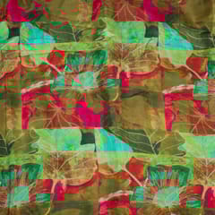 Multi Colour Muslin Digital Printed Fabric