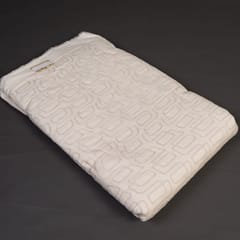 Cream Colour Kora Cotton Embroidered Fabric