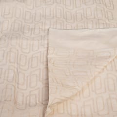 Cream Colour Kora Cotton Embroidered Fabric
