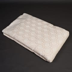 Cream Colour Kora Cotton Embroidered Fabric