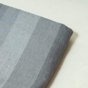 Grey Colour Cotton Stripes Printed Shaded Fabric