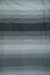 Grey Colour Cotton Stripes Printed Shaded Fabric