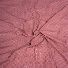 Gajree Colour Rayon Chikan Fabric