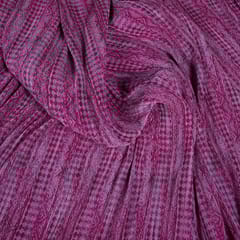 Majenta Colour Pleated Satin Fabric