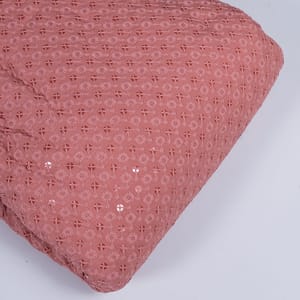 Gajree Colour Rayon Chikan Fabric