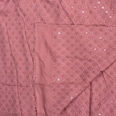 Gajree Colour Rayon Chikan Fabric