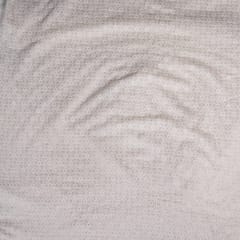 Off White Colour Dyeable Georgette Thread Embroidered Fabric